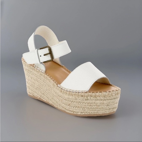 Soludos White Wedge High Platform Espadrille Sandals size 8 NEW - Picture 5 of 8